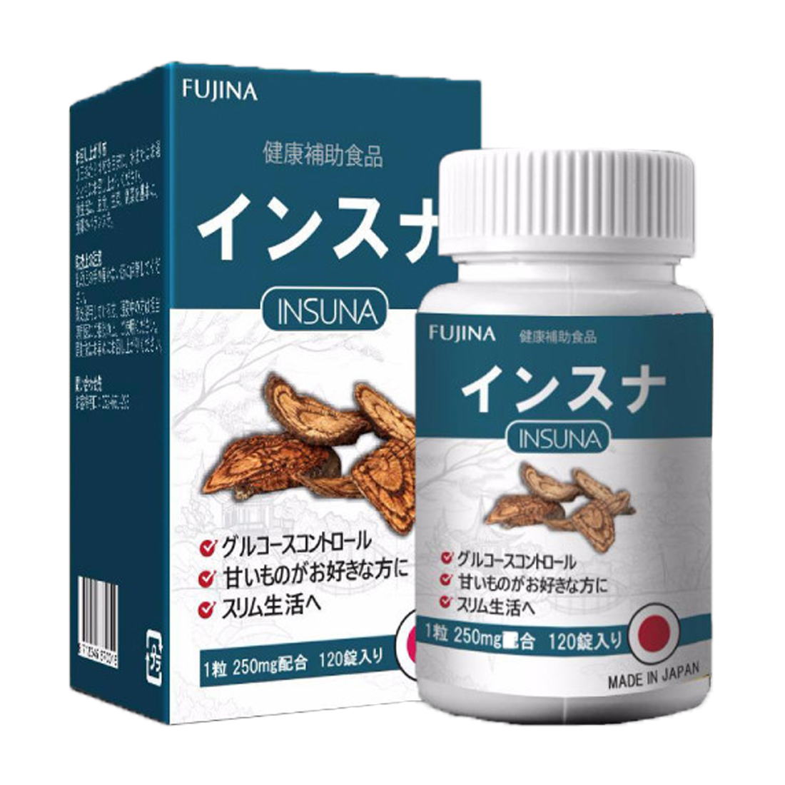Viên uống hỗ trợ giảm tiểu đường Fujina Insuna Nhật Bản 120 viên 5 - Gico Pharma P20993 1 1 - Sản phẩm được bán bởi Gico Pharma